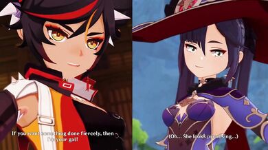 Watch Mona Genshin as she delivers a powerful impact in this hentai porn video!