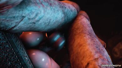 In this fantasy scene, two hot characters battle it out in a steamy orc orgy!