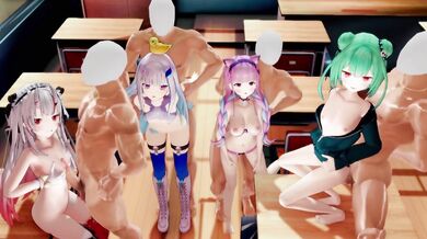 A group of girls engage in a steamy ecchi activity that leaves them all breathless