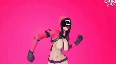 Sexy Squid Lady - A Fortnite Dance Porn Parody