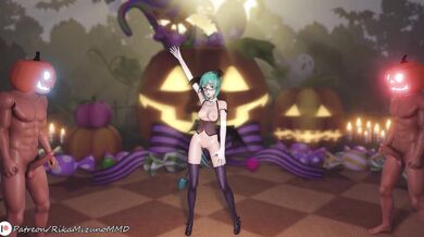 Kagura Suzus Sexy Halloween Dance!