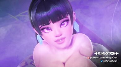 Watch as the snake slithers around Chel, caressing her body with its slimy scales