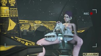 Futa Quarian Alien Girl uses her Drone for Sonic Pleasure - NervaANIMS