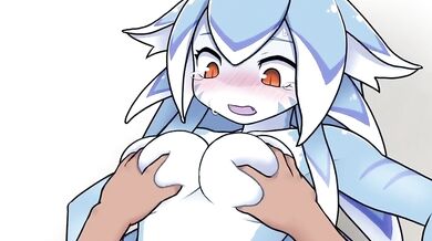 Watch a shark girl banging two men in the water, but things get really intense when she starts to transform into a bloodthirsty predator!