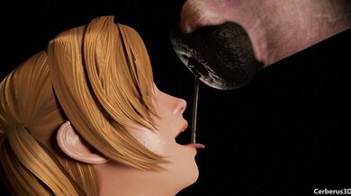 Tina Swallows Yummy Pre-cum and Eats her Stallions Cock Out