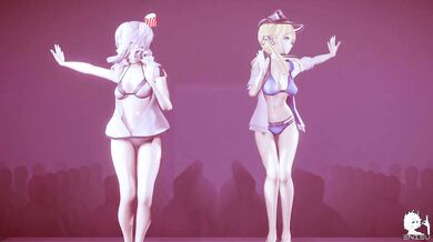 Watch Hibikase show off her sexual prowess in this MMD porn video!