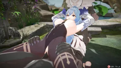 The naughty sorceress, Ganyu, is back with an uncensored 4k video featuring Tir Al!