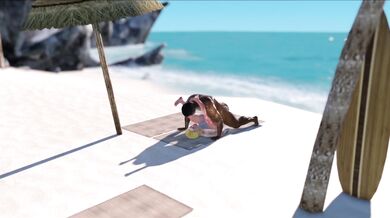 Sexy MILF Takes Off Her Bikini on the Beach in 4K Quality!