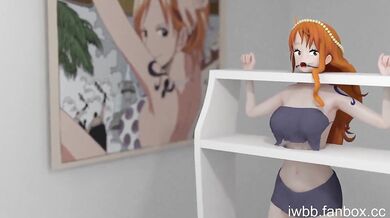 Guro master Nami from One Piece dominates her slaves with cruelty and passion!