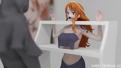 Guro master Nami from One Piece dominates her slaves with cruelty and passion!