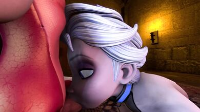 The icy queen and her sister explore the forbidden forest with a mysterious monster