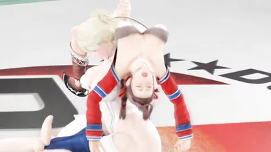 Watch Makoto Aihara and Miss Spencer (Rumble Roses) get into a hot threesome with the sexy eagle Dont miss this hentai video!
