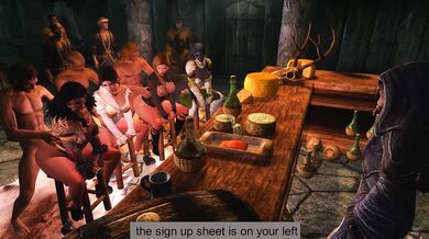 A Skyrim tavern becomes the center of an erotic orgy as elves, humans and dragons all come together to fulfill their carnal desires