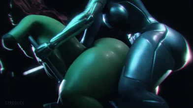 Gamora and Nebula Love Sisters Part 1 & 2 (Cerbskies) [4K]