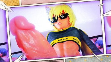 Watch the sexy Neko fucking in the couch while her lover is enjoying the view from behind