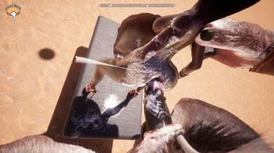 Einstein gets fucked by a giant horse-man!