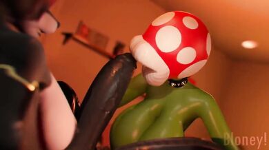 Little Red Riding Hood gets fucked by a giant plant monster