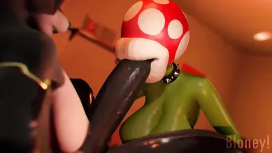 Little Red Riding Hood gets fucked by a giant plant monster
