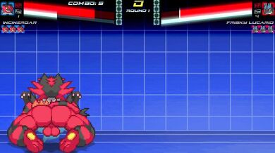 Rainbow Fire: Incineroars Ultimate Smashdown on Lucario in MUGEN #19
