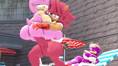 A hot chick gets fucked like a rose in her ass and pussy by multiple guys!