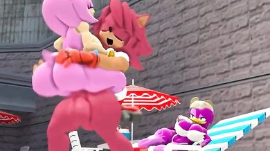 A hot chick gets fucked like a rose in her ass and pussy by multiple guys!