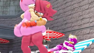 A hot chick gets fucked like a rose in her ass and pussy by multiple guys!