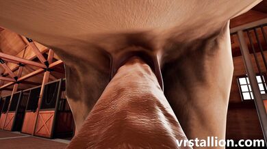 Sexual Desires: POV Stallion Throat-fuck in Virtual Reality World