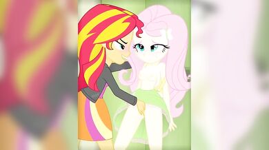 Threes Company - Sunset, Blowing & Fluttershy