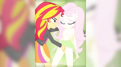 Threes Company - Sunset, Blowing & Fluttershy