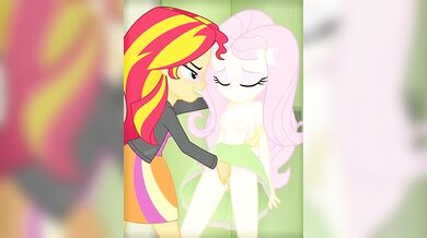 Threes Company - Sunset, Blowing & Fluttershy