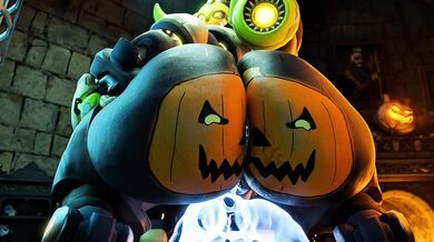 Tiny Brunette’s Pumpkin Destruction