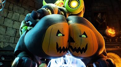 Tiny Brunette’s Pumpkin Destruction