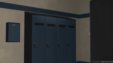 Omegazone is in the locker room, laughing and joking with his teammates