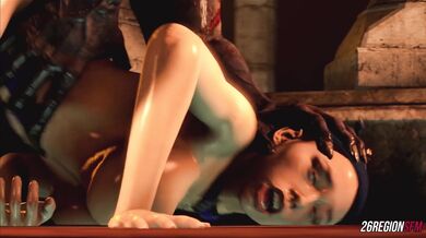 Sexual Tension between Kitana and Minotaur Gets Hotter in the Labyrinth[26-region-sfm]