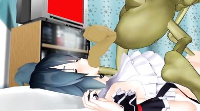 The beautiful Miku and the ugly beast