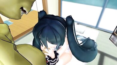 The beautiful Miku and the ugly beast