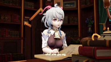 Ganyu, the hot teacher with a cursed mind, will take you on a ride through her twisted fantasies in this toon porn video