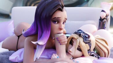 Ménage à Trois: Sombra, Widowmaker and Arhoangel in a Hentai Fetish Adventure