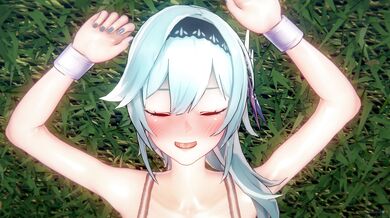 Watch the hot babe Jabobco enjoy some fun time with her friend Hilichurl in their sports outfits