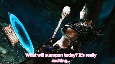 Watch the sexy magician in Skyrim summon monsters and get naughty with them!