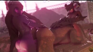 Watch as Janna and her two girlfriends go at it in a steamy threesome!