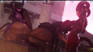 Watch as Janna and her two girlfriends go at it in a steamy threesome!