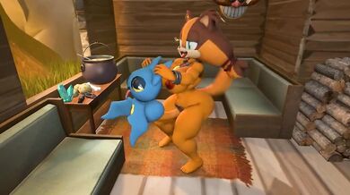 Massive sticks banging on the adorable Adorabat, with her moans echoing in the room!