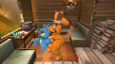 Massive sticks banging on the adorable Adorabat, with her moans echoing in the room!