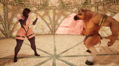 Watch the action unfold in Wild Combat [WildComix] as these two fierce fighters engage in an epic battle of strength and skill!