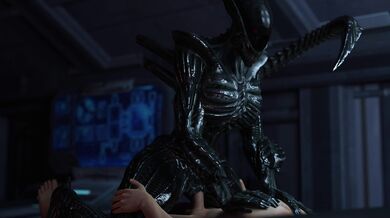 Alien Babe on a Cowgirl Riding 4K Ultra HD with Alice Crying