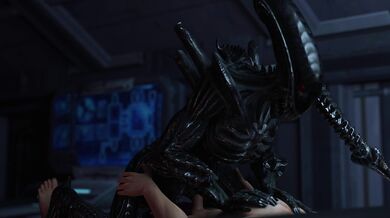 Alien Babe on a Cowgirl Riding 4K Ultra HD with Alice Crying
