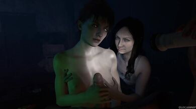 Watch Mia Winters and Zoe Bakers intense handjob scene from Resident Evil 7