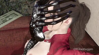 Watch hot hentai porn scene as Claire gets hugged and bated by horny men who cant resist her tempting body!