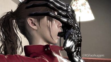 Watch hot hentai porn scene as Claire gets hugged and bated by horny men who cant resist her tempting body!